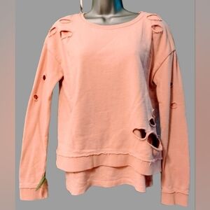 Generation Love Distressed Light Pink Sweatshirt